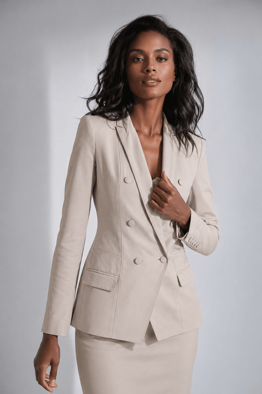 Blazer Alongado Singapura miniatura 1