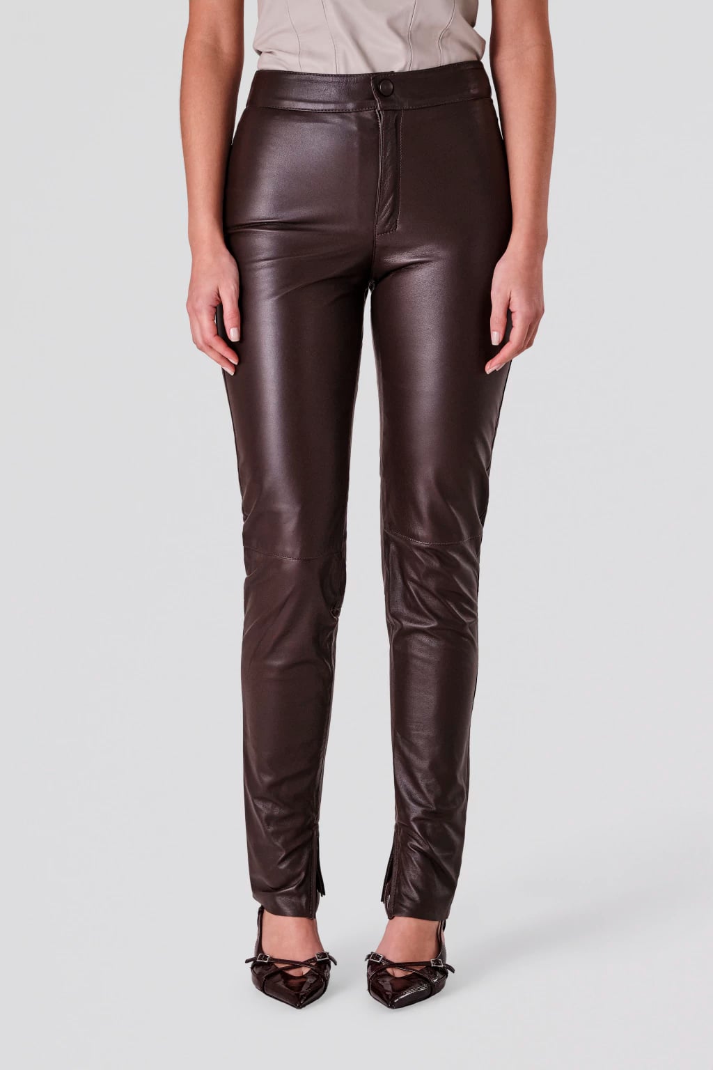 Calça skinny cós alto miniatura 1