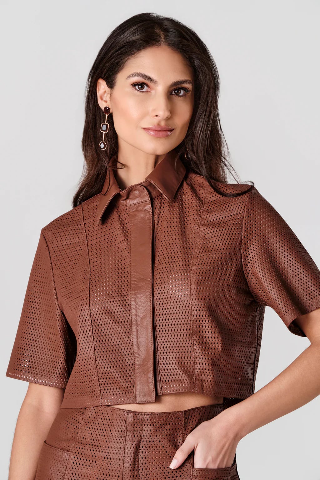 Camisa Cropped Mykonos miniatura 1