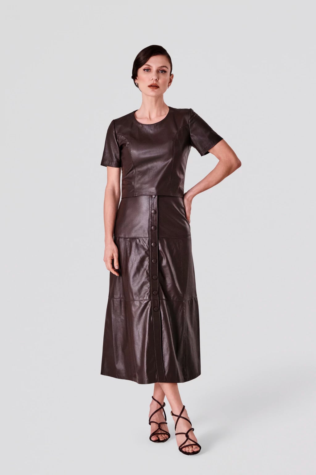 Saia com Botões Gardênia miniatura 5